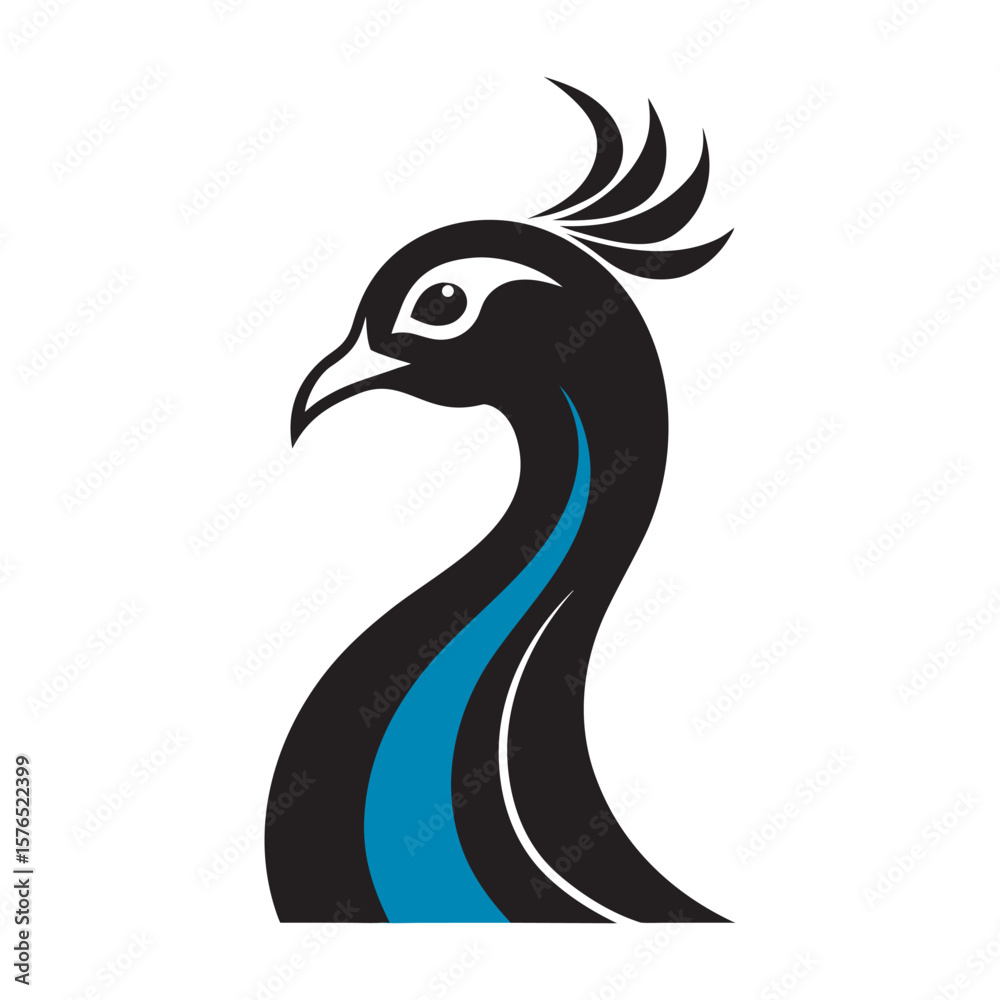 Obraz premium Peacock Head Close Up Royal Look