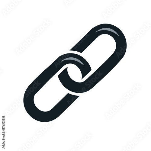 Interlocking Black Chain Links Symbolize Connection and Security