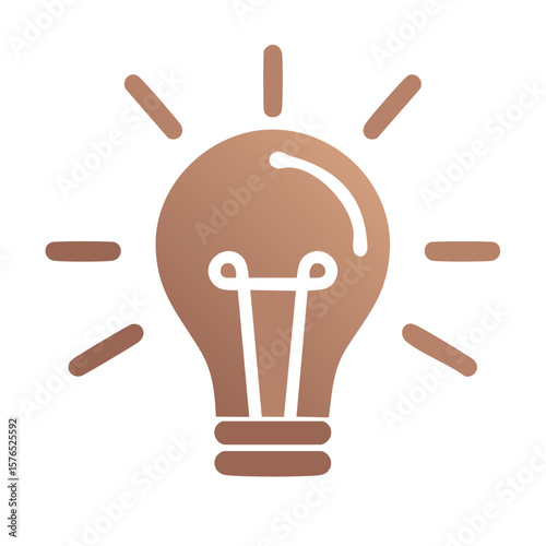 Illuminated lightbulb illustration, creative idea concept, electricity generating light, solution glow