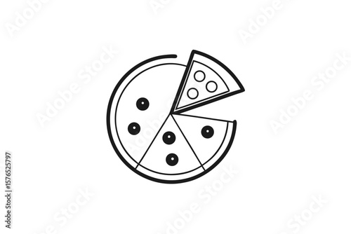 Abstract vector illustration of a clock, symbolizing time and business with a modern design