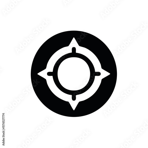 Crosshair Icon Signifying Target Aiming Focus Accuracy Navigation Direction Indicator Symbol