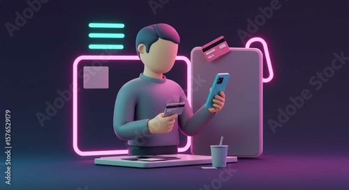 man with smartphone