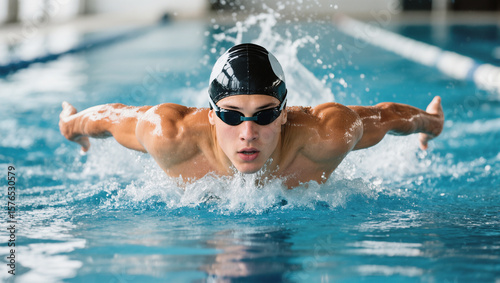 swimmer in pool