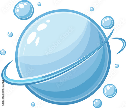 vector illustration of a blue bubble