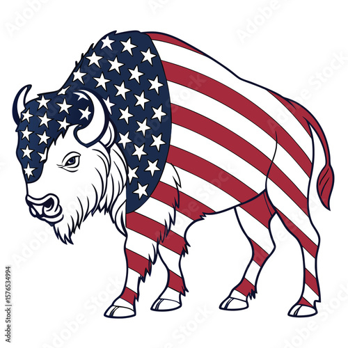 american bison vector