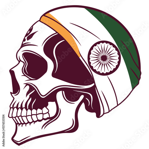 skull look like india flag