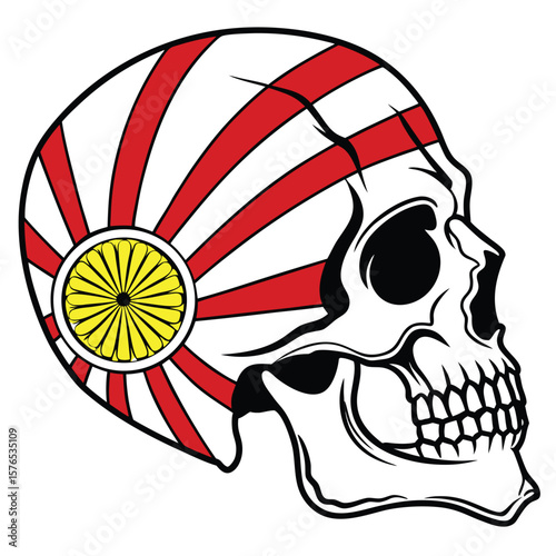 skull look like india flag