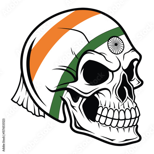 skull look like india flag
