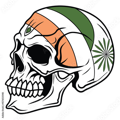 skull look like india flag
