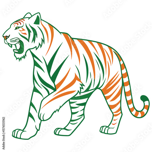 royal bengal tiger  look like india flag