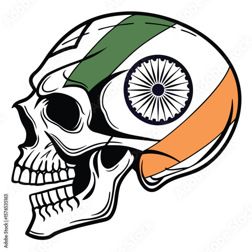 skull look like india flag
