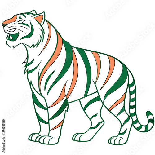 royal bengal tiger  look like india flag