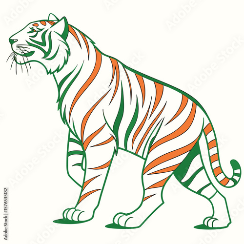 royal bengal tiger  look like india flag