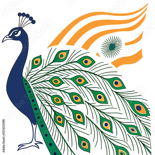 peacock look like india flag