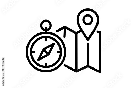 Navigating the adventure with compass and map in a digital age for outdoor exploration and travel planning