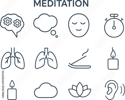 Spa relaxation and wellness symbols representing various treatments and experiences in a peaceful setting