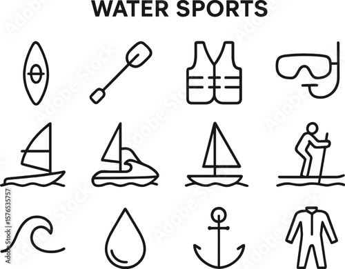 Graphic representation of various racquet sports equipment including badminton, tennis, and squash icons in a minimalist style