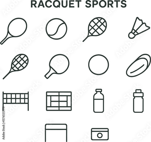 Winter sports symbols featuring skiing, snowboarding, ice skating, and more at a snow-covered location