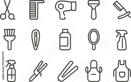 Meditation and wellness icons representing relaxation, spirituality, and inner peace in a minimalist style