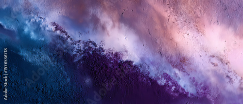Cosmic Powder Texture in Blue and Purple