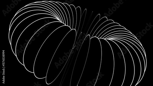 3D Spinning Circle Animation with black background.