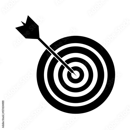 success arrow hitting bullseye performance target.