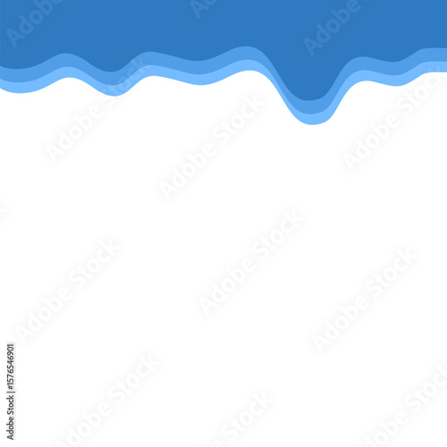 Drak Blue Melting Banner Top Page Edge Shape