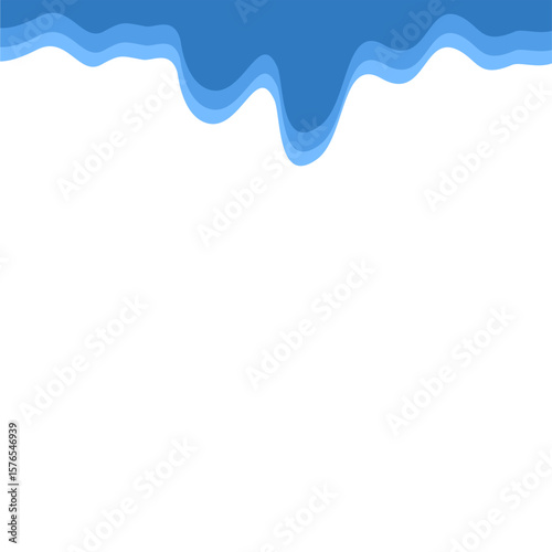 Drak Blue Melting Banner Top Page Edge Shape