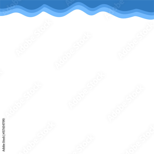 Drak Blue Melting Banner Top Page Edge Shape