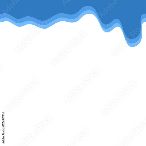 Drak Blue Melting Banner Top Page Edge Shape