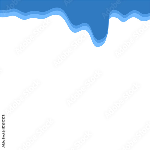 Drak Blue Melting Banner Top Page Edge Shape