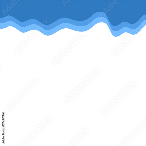 Drak Blue Melting Banner Top Page Edge Shape