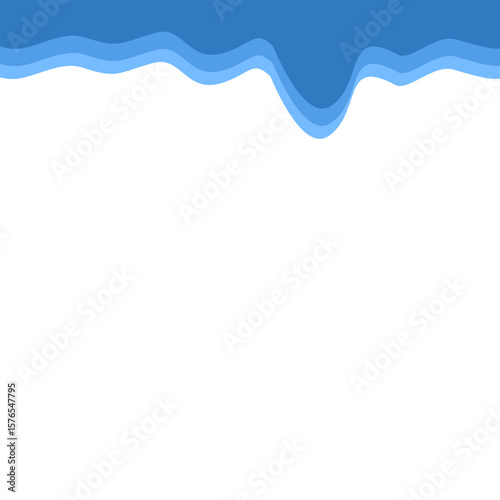 Drak Blue Melting Banner Top Page Edge Shape