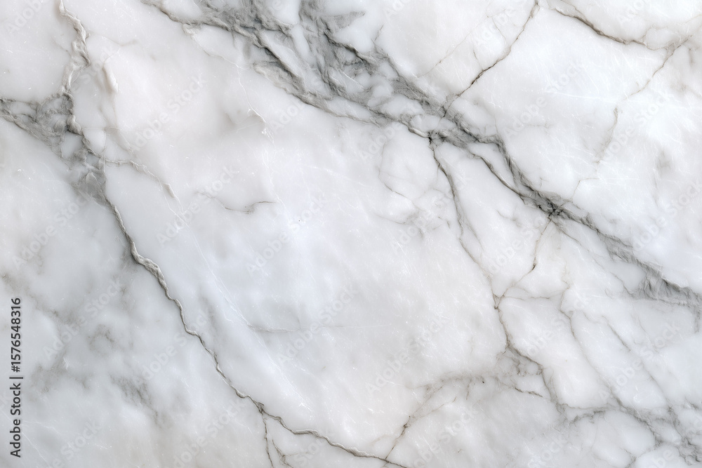 Fototapeta premium White Marble Countertop with Gray Veins
