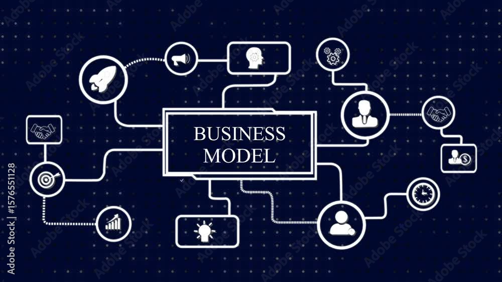 Business, Technology, Internet and networking concept. Shows the inscription: BUSINESS MODEL.