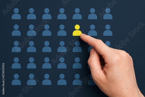 Concept of selection, targeting, or personalization in digital marketing and user segmentation