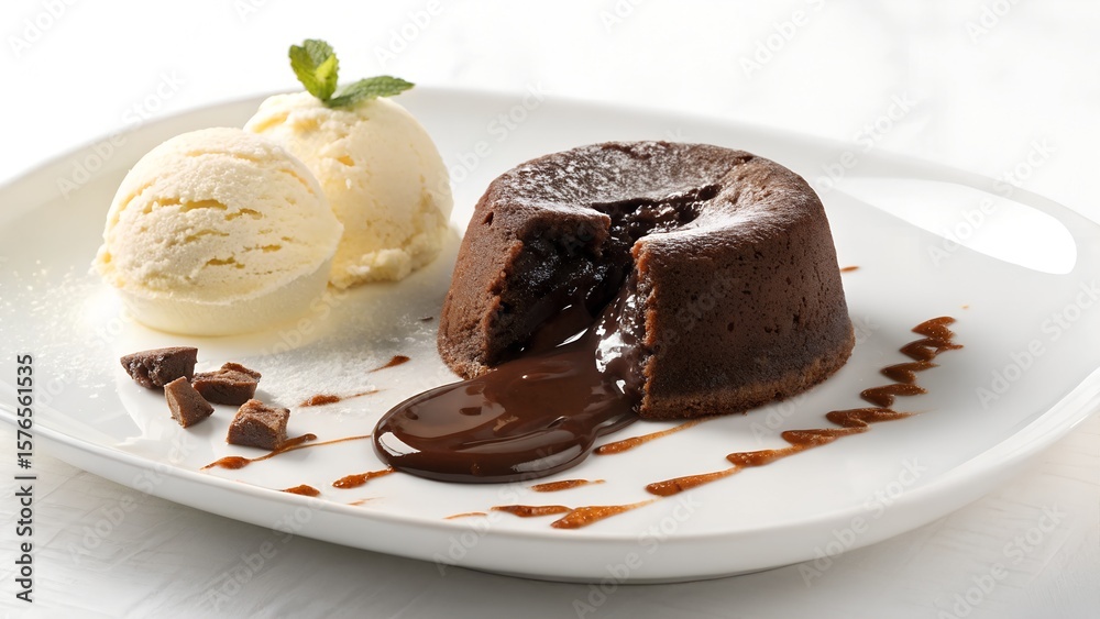 Vanilla Ice Cream Topped with Rich Chocolate Sauce in a Dessert Bowl
Vanilla Ice Cream Topped with Rich Chocolate Sauce in a Dessert Bowl