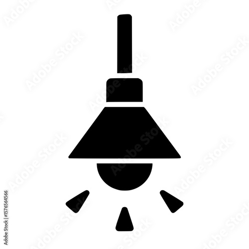 Hanging Light Fixture Silhouette Icon