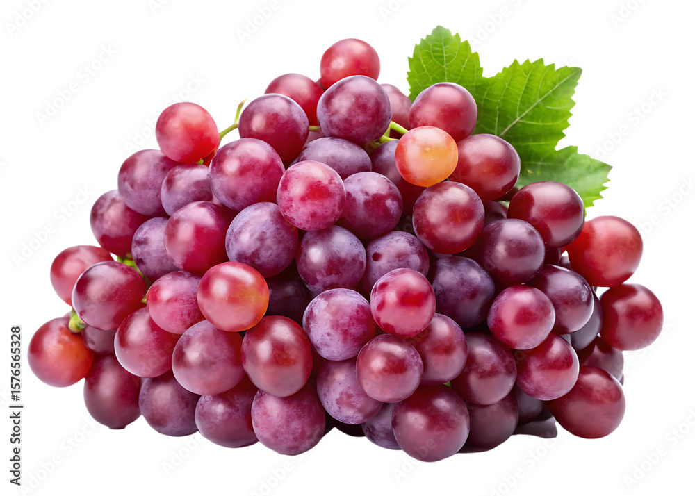 red grapes bunch isolated on white background, png, ai generated. red grapes bunch isolated on white background, png, ai generated.