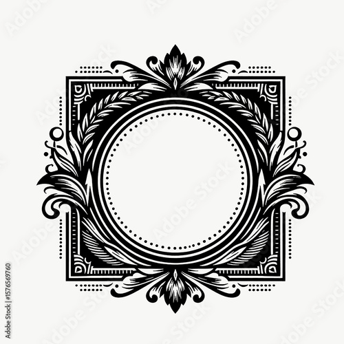 abstract floral ornament, vector illustration of a tree, vector illustration of a decorative ornament, frame with floral ornament