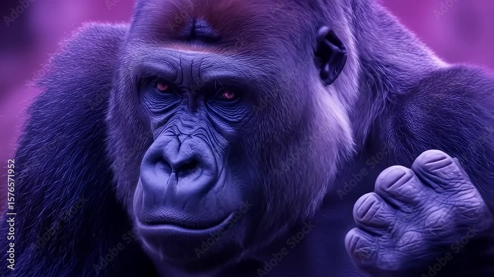Gorilla Primate Ape Face Close-up Eyes Portrait Animal Wildlife Nature