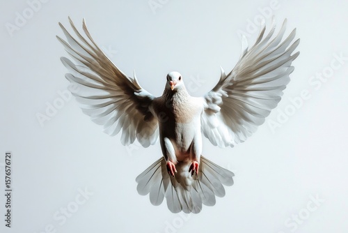 Bird in Mid-Flight With Outstretched Wings Captures the Elegance of Nature in...