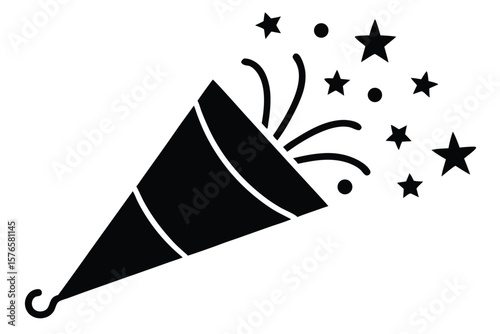 celebration popper vector icon