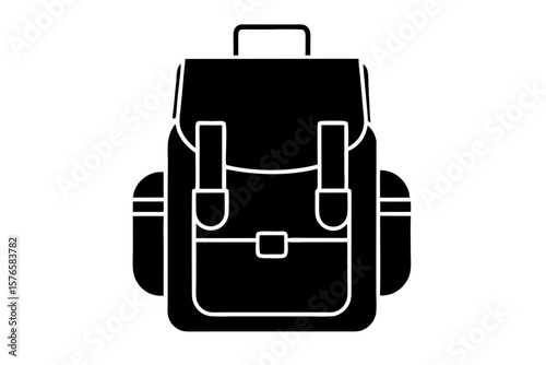 Travel bag vector illustration: an icon of a suitcase, brief case, or luggage, perfect for business, travel, or web design concepts
