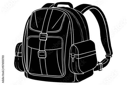 Isolated school backpack on a white background