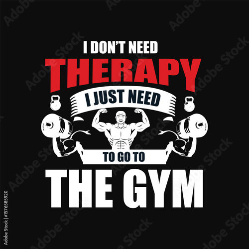 Gym Fitness T-shirt Design template