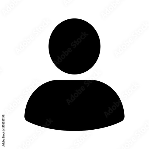 Human silhouette in plain design representing a generic figure  