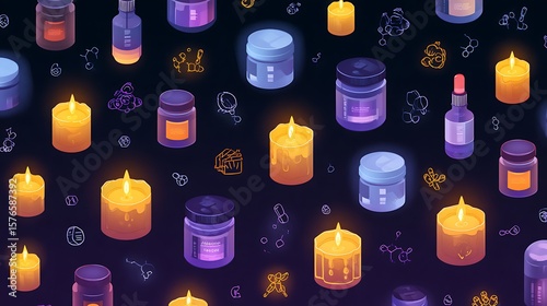 Futuristic travel concept blending crypto medicine and glowing candle-lit backdrops for digital explorers