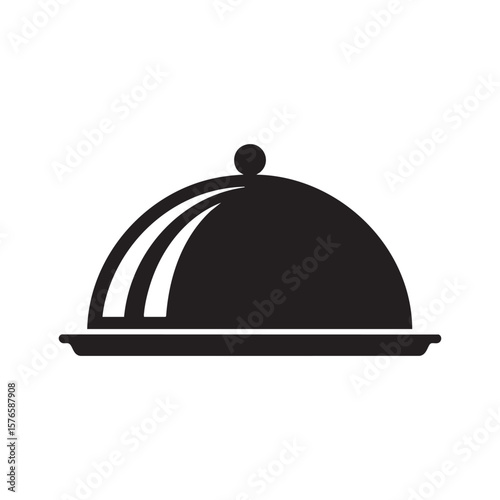 Food Serving Tray Icon Illustration Vector Design Template
