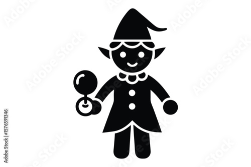 elf toy vector icon